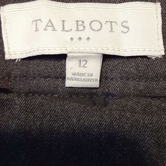 Talbots Cotton Charcoal Grey Dress Pants - Picture 5 of 6